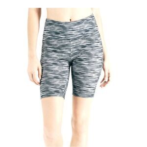 Jenni Womens Sleep Shorts M Blue Tie Dye Comfy Athletic Ribbed Knit Elastic NWT